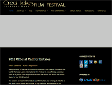 Tablet Screenshot of greatlakesfilmfest.com